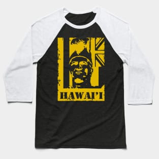 Hawai'i King Kamehameha Mustard Yellow Ink by Hawaii Nei All Day Baseball T-Shirt